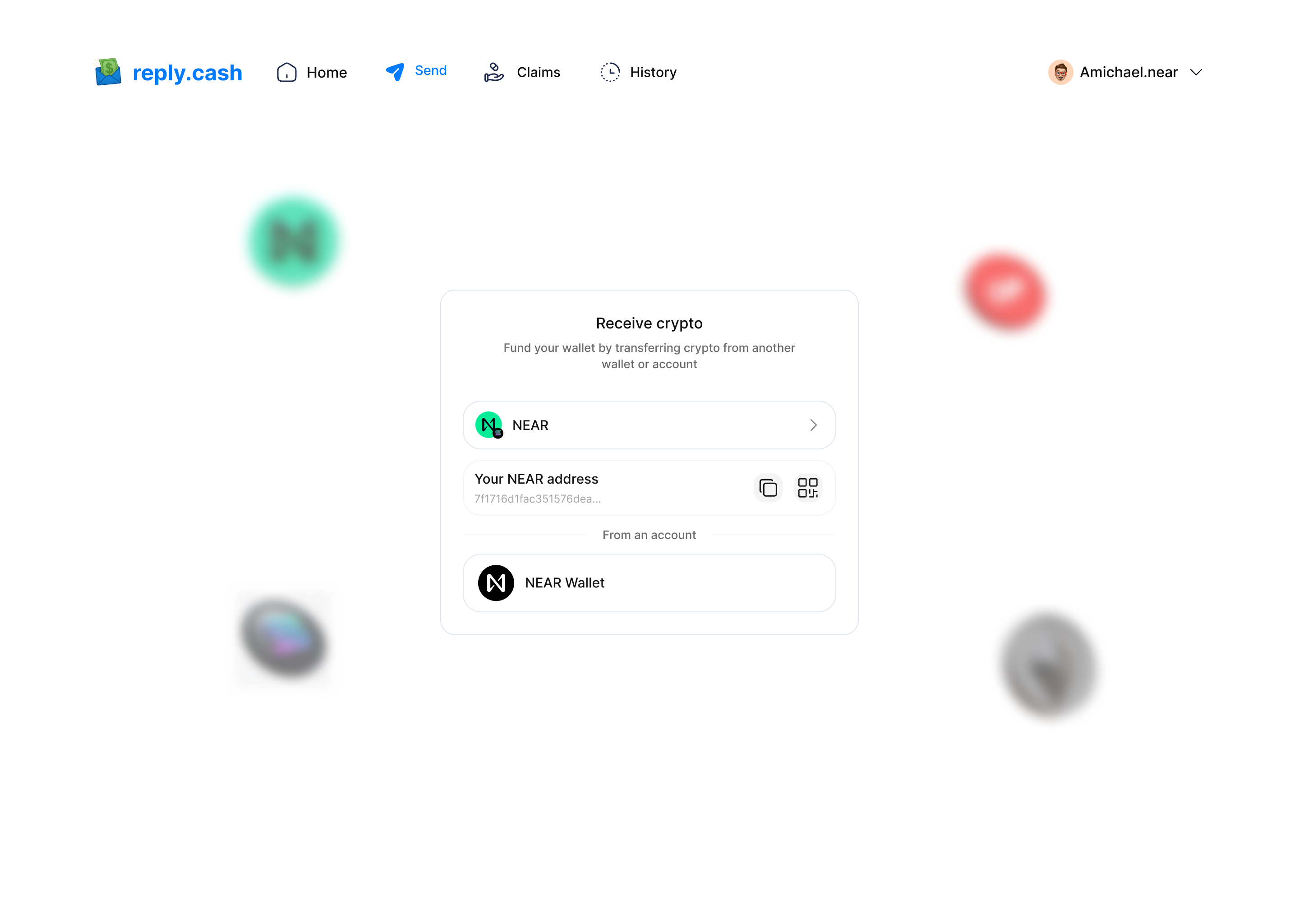 Receive screen